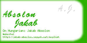 absolon jakab business card